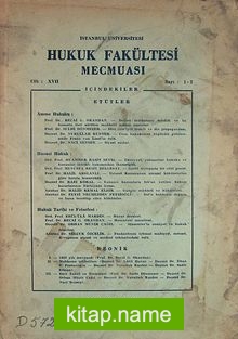 Hukuk Fakültesi Mecmuası (Kod:1-A-27)