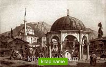 Izmir Develer Hanı Çeşmesi / Eugene Flandin (GRV 108-40×65) (Çerçevesiz)