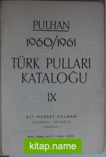 1960/1961 Türk Pulları Kataloğu IX Kod: 12-A-13