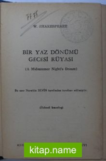 Bir Yaz Dönümü Gecesi Rüyası Kod: 11-Z-48