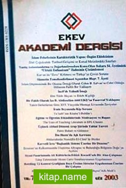 EKEV Akademi Dergisi-Sayı:17/Güz 2003 (1-G-43)