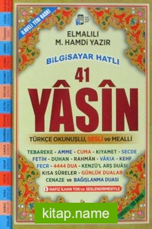 Fihristli 41 Yasin Bilgisayar Hatlı Türkçe Okunuşlu ve Mealli (Orta Boy) (Kod: Yasin034