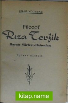 Filozof Rıza Tevfik Kod: 12-F-38