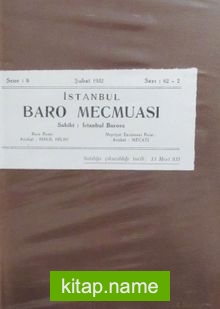 İstanbul Baro Macmuası Sayı:62-2 Şubat 1932 (4-G-5)