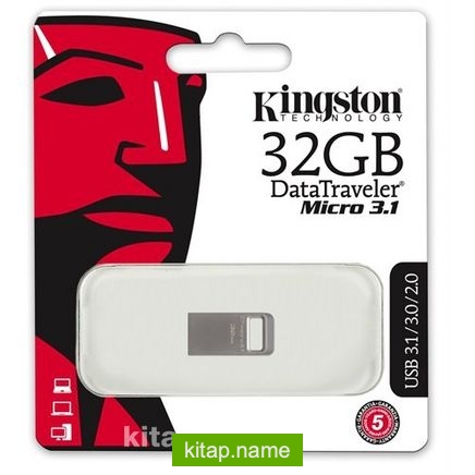 Kingston 32Gb Dtmicro Usb 3.1/3.0  Metal (Okuma 100Mb/S) Dtmc3/32Gb