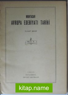 Muhtasar Avrupa Edebiyatı Tarihi (Kod:6-I-6)