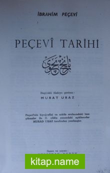 Peçevi Tarihi  1-2 (Kod: 5-H-2)