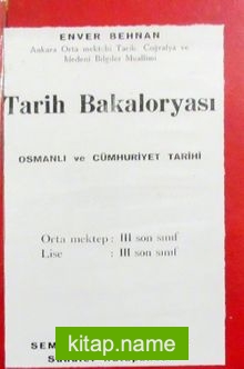 Tarih Bakaloryası Osmanlı ve Cumhuriyet Tarihi (1-G-55)
