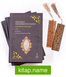 Tercüme-i Mukaddime-İ İbn Haldun (3 Cilt) + Ahşap Ayraç – Osmanlı Desen + Ahşap Ayraç – Lale – Rölyef Cevizli