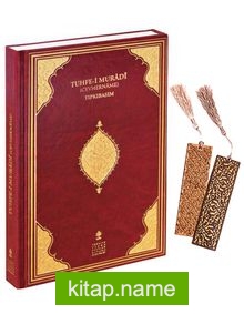Tuhfe-i Muradi (Cevhername) + Ahşap Ayraç – Osmanlı Desen + Ahşap Ayraç – Lale – Rölyef Cevizli