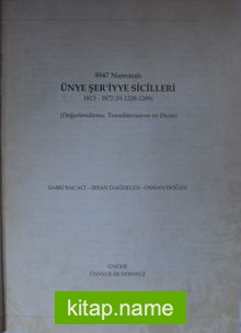 Ünye Şer’iyye Sicilleri/1813-1872 Kod: 1-X-18