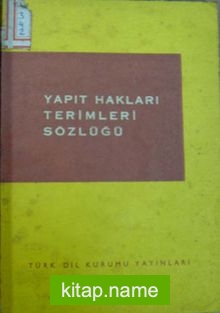 Yapıt Hakları Terimleri Sözlüğü (3-E-8)