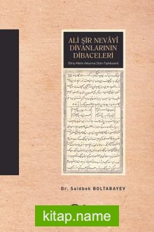 Ali Şir Nevayi Divanlarının Dibaceleri